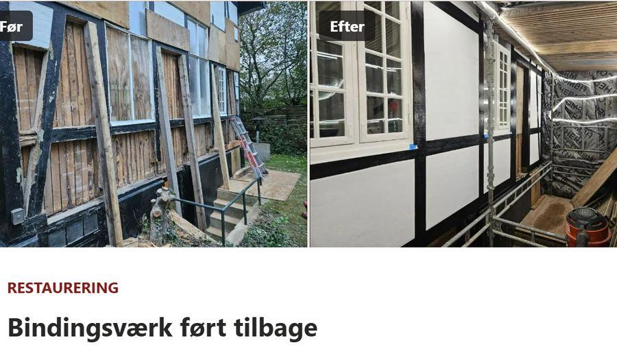 Restaurerings Muren &mdash; før/efter-galleri